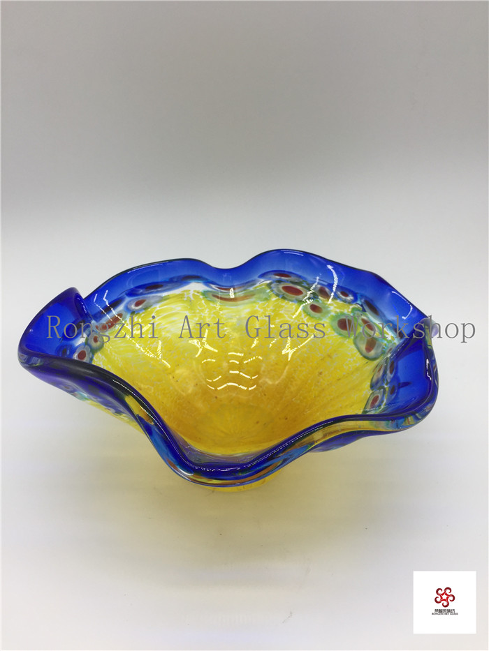 Plate as Flower Glass Sculpture