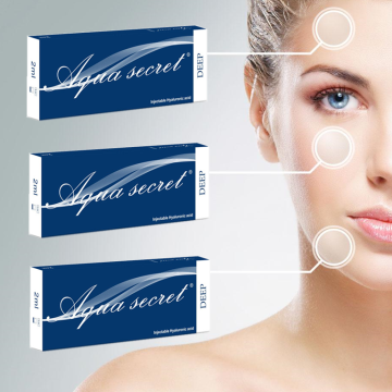 Filler dermico iniettabile con acido ialuronico sotto borse per gli occhi