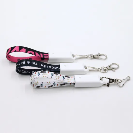 Yijiashishang High Quality OEM Printing Nylon Keychain USB Cable With Protector