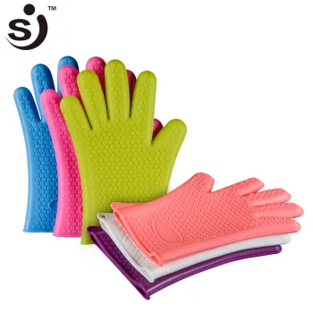 High Temperature Resistant Non-stick Heat Resistant Gloves Dotted Silicone Bbq Gloves