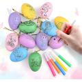 12 Easter Eggs with Color Pens Decorations Kit