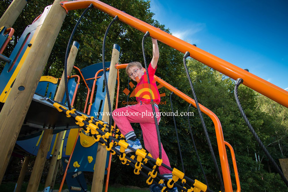 outdoor climbing slide playground structure