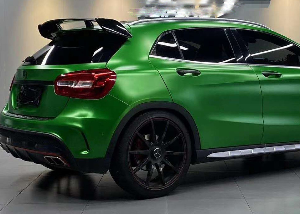 Repositionable Matte Metallic Green Vinyl Wrap Stretchable 8mil3