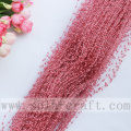 Red Bean Paste Color Wire String Beaded Garland Of The Artificial Faux Pearl