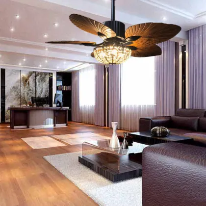 JYLIGHTING Retro American Luxury Chandelier Fan with Light - Modern Ceiling Fan Lights