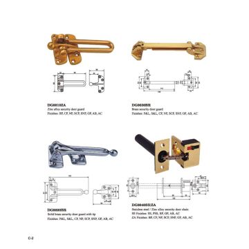 Garde de porte en laiton en alliage de zinc