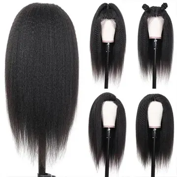 WeKeSi Hair hd lace kinky straight frontal 13x6 lace front wig,high grade kinky straight human hair full lace wig
