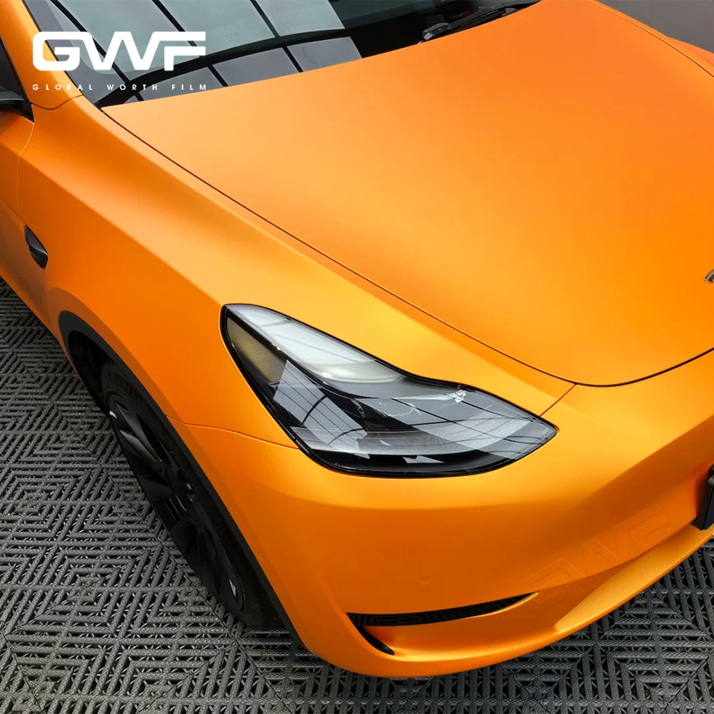 Matte Shining Orange Change Color Film