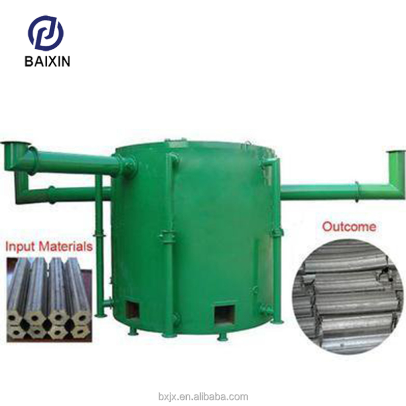 Baixin Brand High Capacity Rice Husk Briquette Hard Wood Charcoal Oven