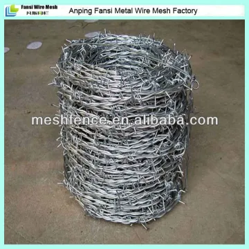 Hot dip galvnized double twist 12*14 barbed wire China supplier