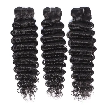 Deep Wave Virgin Hair Bundles With Closure, Cuticle Aligned Deep Wave Brazilian Hair