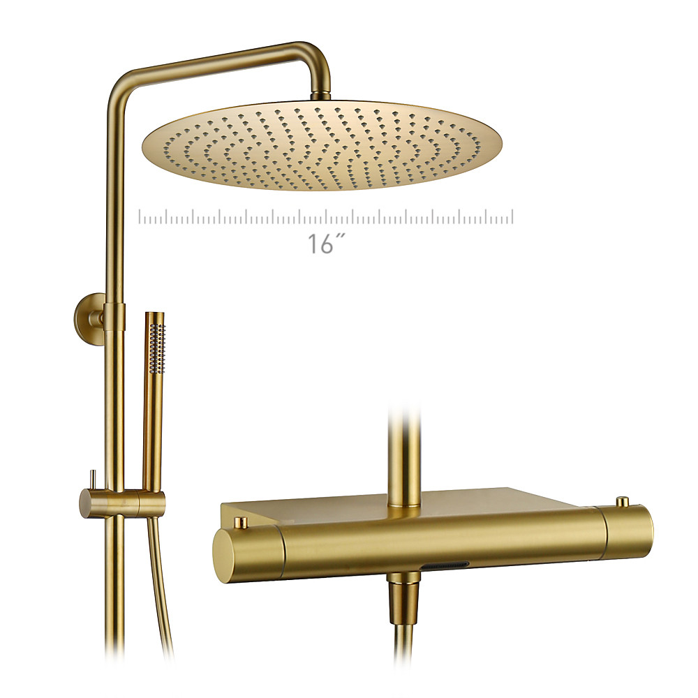 Doccia termostatica in ottone moderno di lusso