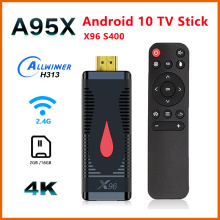 Android 10 Smart TV BOX Allwinner H313 X96 S400 TV Stick Quad Core 4K TVBOX 2.4G WIFI 2GB 16GB Google Player Youtube Set Top Box