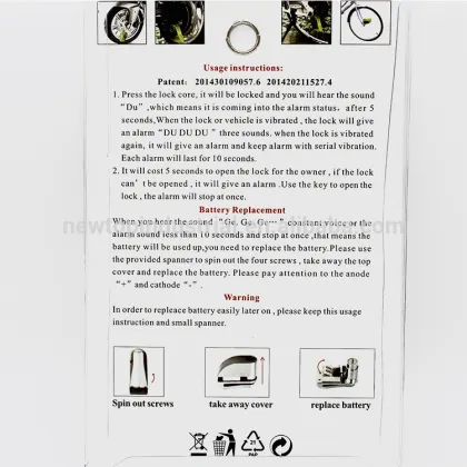Siren alarm padlock 110 db lock High safe alarm siren lock