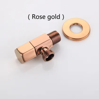 Rose Gold Angle Stop Valve for Bathroom and Toilet