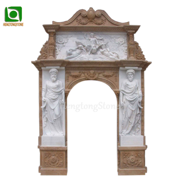 Antique Marble Statue Engraving for Villa Entrance Doors