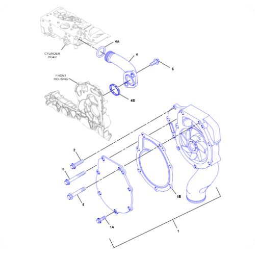 Supply C4.4 Water Pump 4854894/485-4894