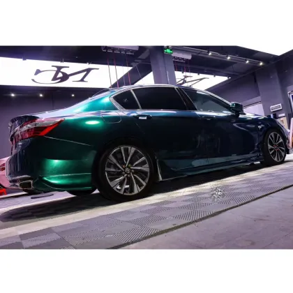 Metal Paint Royal Green Car Wrap