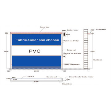 PVC automatikus nagysebességű redőnykapu