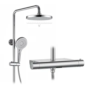 Hotel Chrome Color 3 Functions Thermostatic Shower