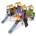 Kids Outdoor Playhouse Equipment With Slide