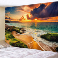 3D Beach Bedroom tapestry