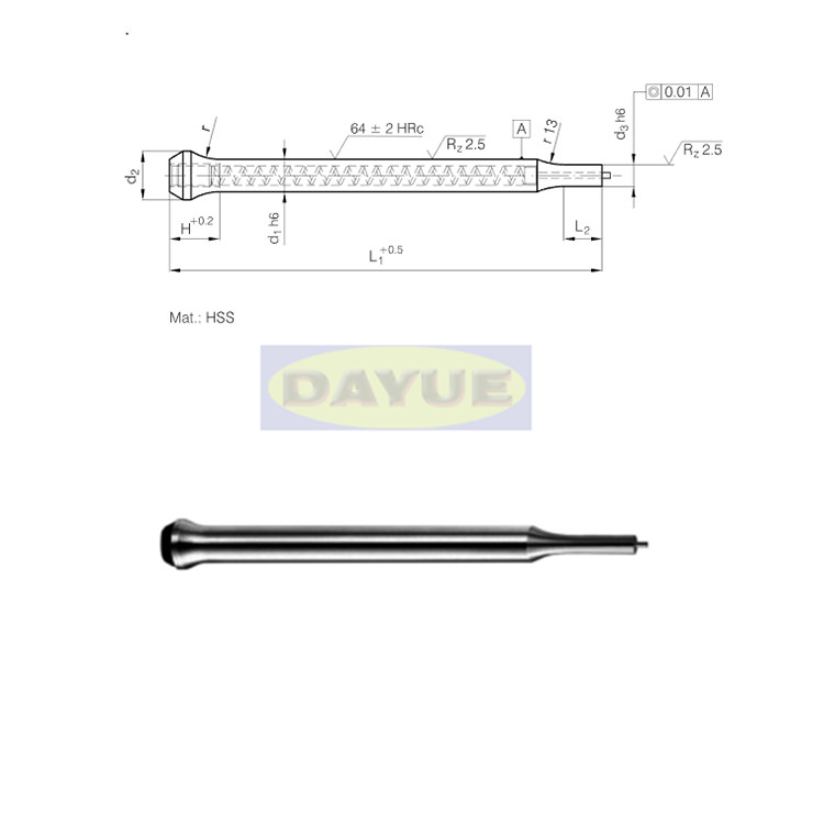 Poinçon en goulot de bouteille press fit