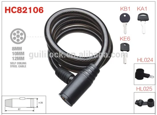 HC82106 wenzhou 8X1000MM bicycle wheel lock