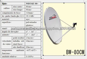 80cm ku band satellite dish antenna/offset dish antenna