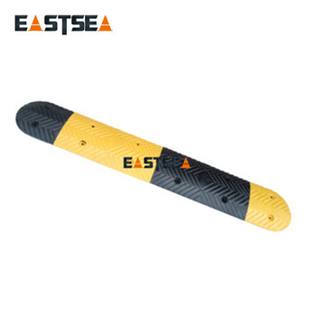 Durable Rubber Traffic Safety Speed Breaker - Yellow-Black Road Hump Sign