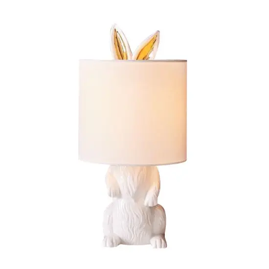 INSHINE Rabbit White Ceramic Table Lamp