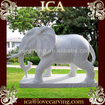 Best quality marble carving garden animal elephant carving