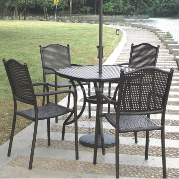 Bronze Black Hexagon Aluminum Outdoor Patio Furniture