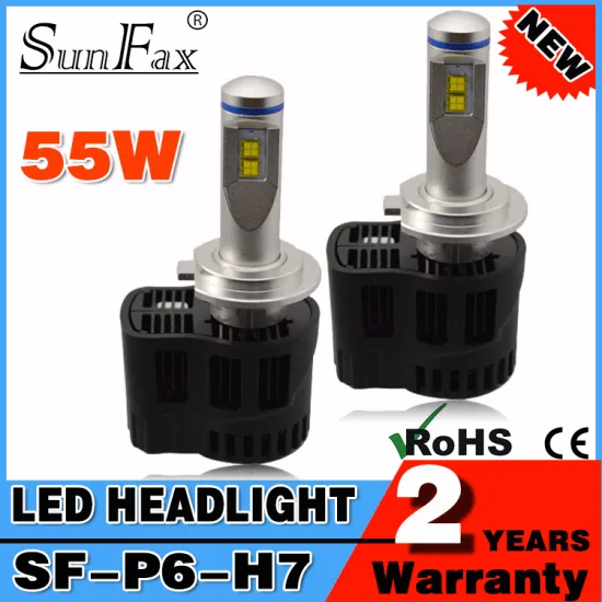 P6 55W plug and play headlight bulbs , 12V motorcycle led headlight, H7 led conversion kit