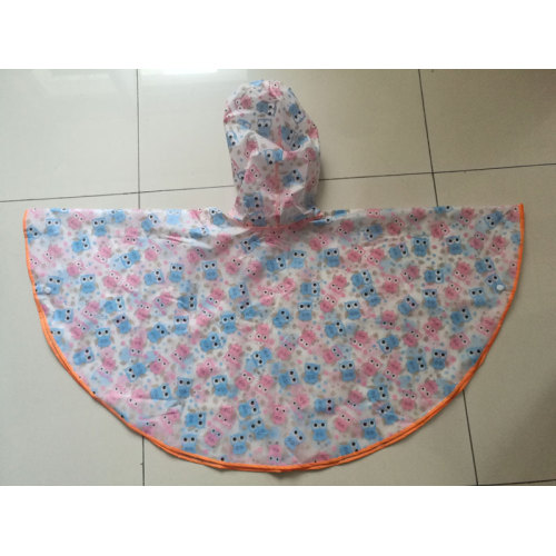 PEVA rain poncho for kids