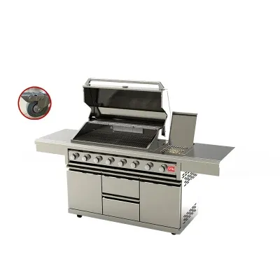 Easy Folded Gas BBQ Grill Outdoor Kitchen Cabinet with Refrigerator