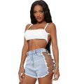 Women Club High midje denim Shorts Stretch Jean