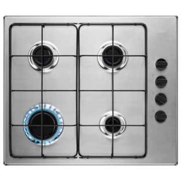 Zanussi Fornello a Gas 4 Fuochi Acciaio Inox