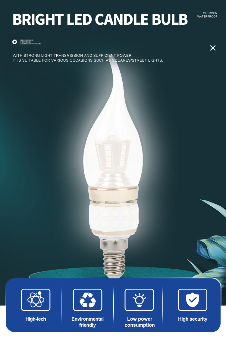 LED filament candle bulb
