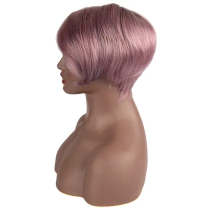 Rebecca Dream Purple Short Human Hair Wigs Wholesale Cheap Cut Short Human hair Wigs For Black Woman 100 human hair wigs