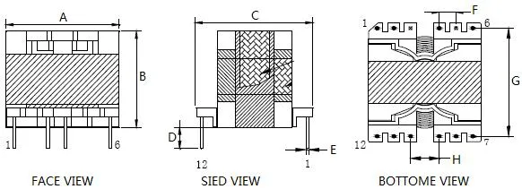 Inductor de modo diferencial de inductor de bobinado de cobre certificado por UL para la bobina de voz del altavoz