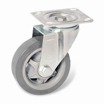 PU Caster in Gray Color with 130 to 210kg Loading Capacity and Zinc-plated Housing
