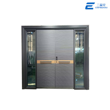 Puerta de entrada contemporánea de aluminio fundido de vidrio