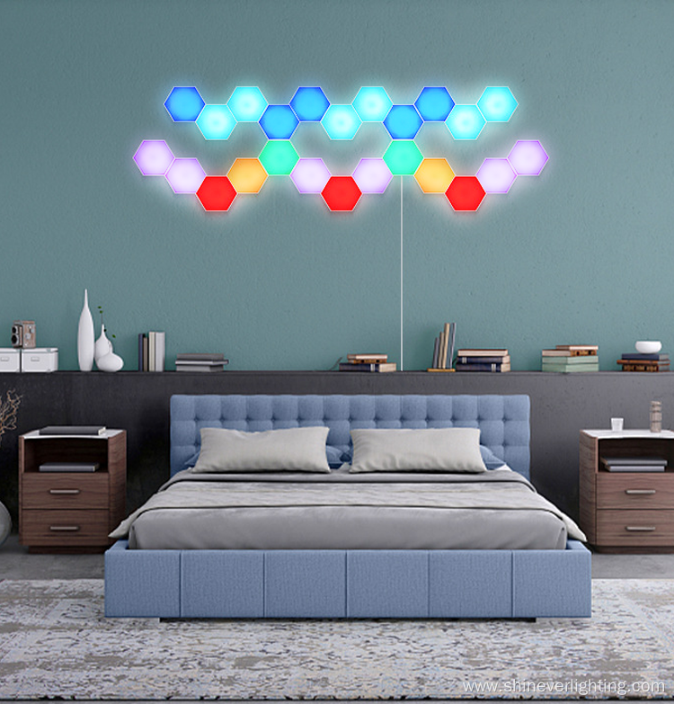 6 Pack Hexagonal Honeycomb Wall Lamp