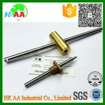 Precision CNC rolled thread lead screw, stepper motor lead screw with threaded rod