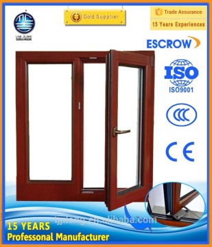 aluminum wooden double glazed arched awning window