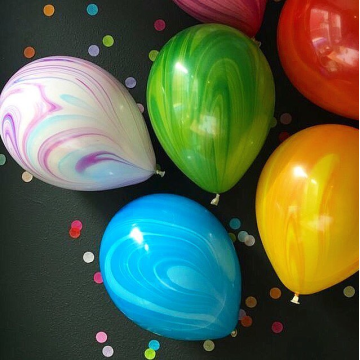 Ballons à effets vortex d&#39;agate Ballons