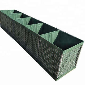 Olhar verde -oliva ou marrom marrom cesta de malha de arame Gabion para defesa e barreiras de inundação