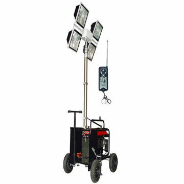 100KW Generator Mobile Lighting Tower สำหรับงานก่อสร้างถนน