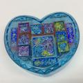 Herzförmige Glitzer Briefmarke aus Kunststoff
